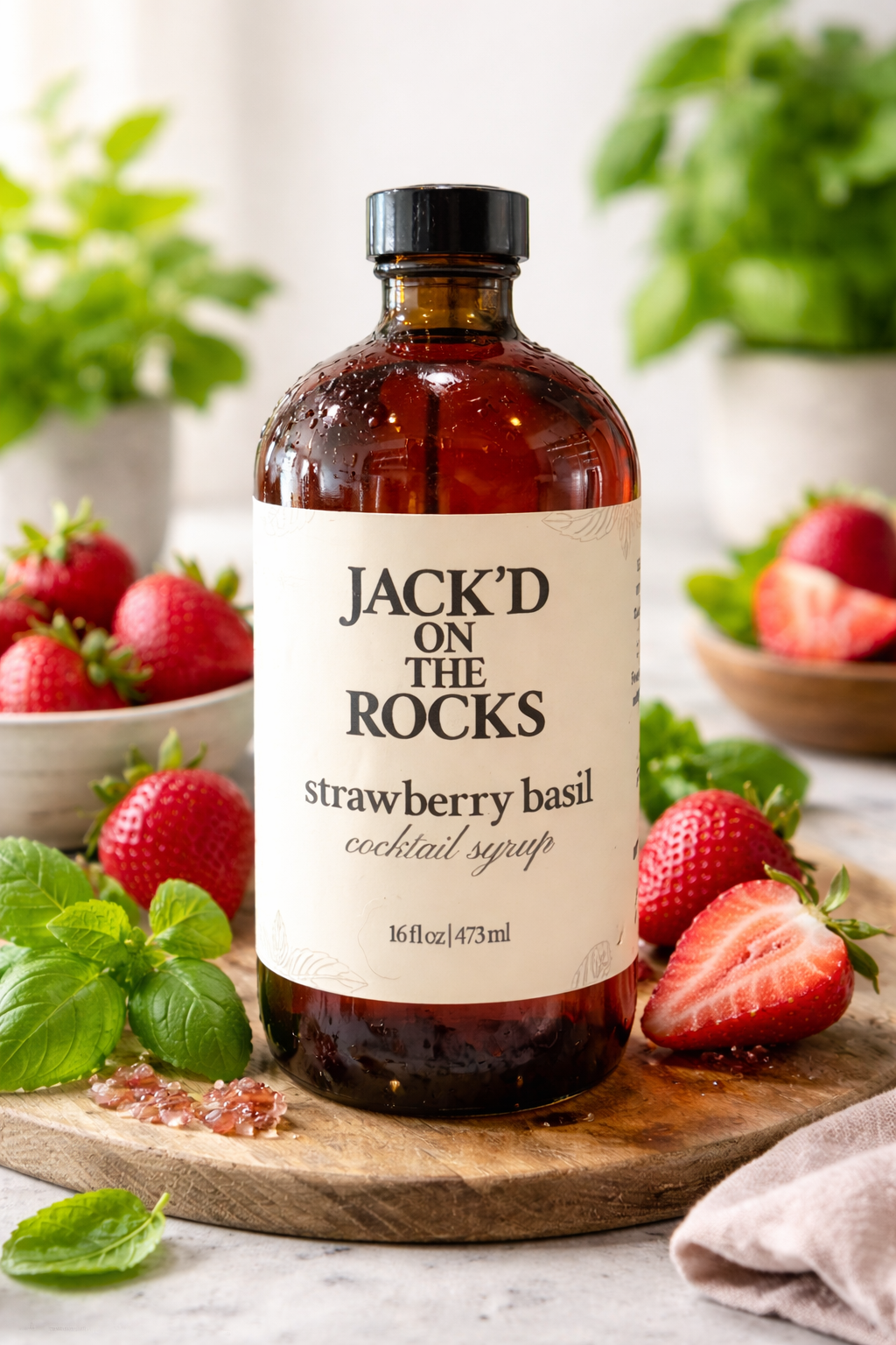 🍓🌿 Strawberry Basil Syrup