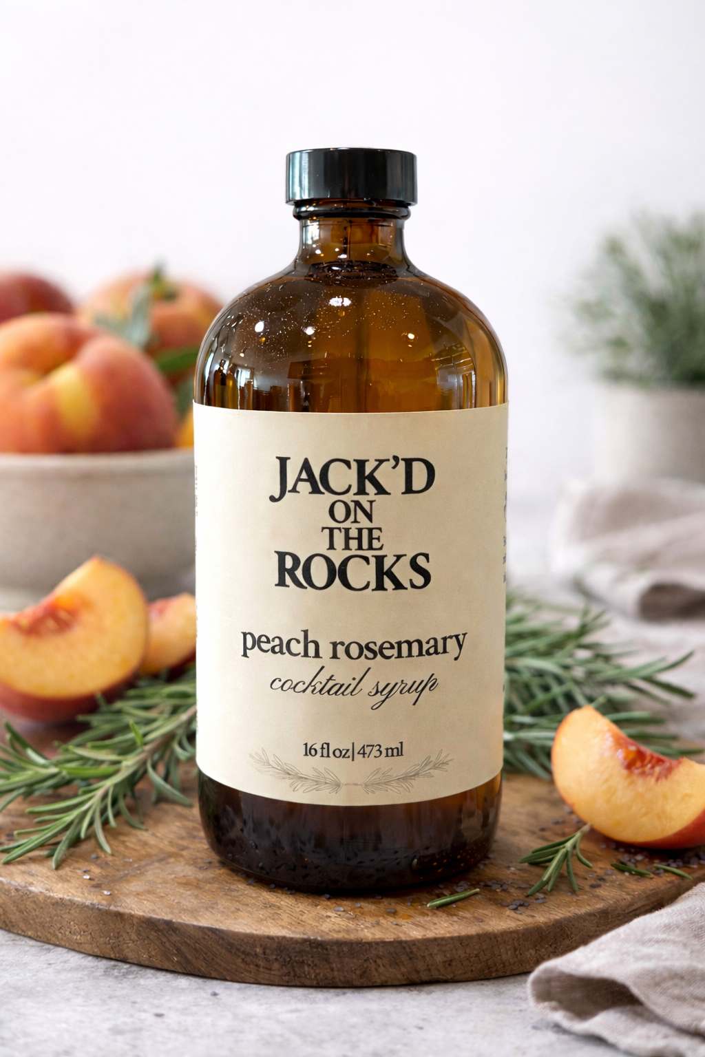 🍑 Peach Rosemary Syrup